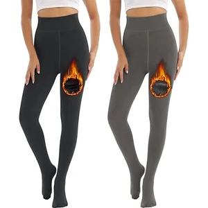 Fleece Lined Leggings for Women Thermal Tummy Control High Waist Winter Warm ... - Picture 1 of 7