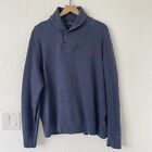 Polo Ralph Lauren Shawl Collar Pullover Sweater Preppy Navy Blue Cotton Men’s XL