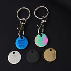 Shopping Trolley Key Ring Token Chip With Carabiner Hook Alloy Bag Phone Pend Wa