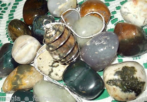 Collana con DIASPRO OCEANO cristalloterapia zen pietr mineral chakra argento - Picture 1 of 1