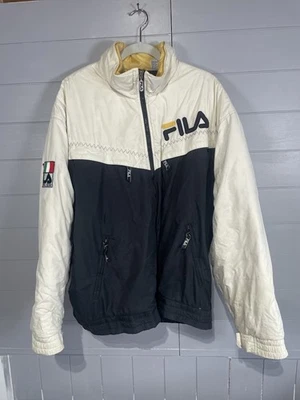 Chaqueta Fila Italia XL Azul International Gear Puffer Deportiva Cremallera Completa Años 90 De Colección Foto 1 de 4