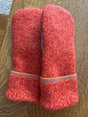 Mitones suéter de lana hechos a mano forrados con vellón nuevo. Damas M ¡Encantador y cálido!  Foto 1 de 4