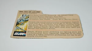 Gi Joe Torpedo 1983 Filecard - Picture 1 of 2