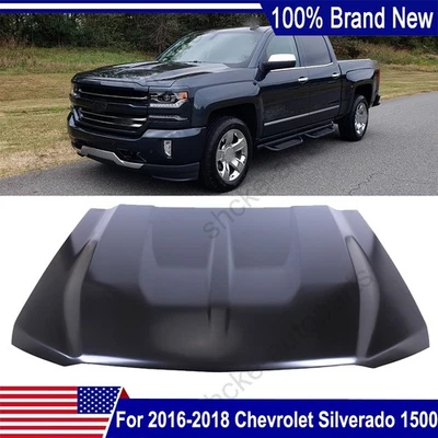 New Hood Panel Aluminum For 2016 2017 2018 Chevrolet Silverado 1500 - Image 1 of 4