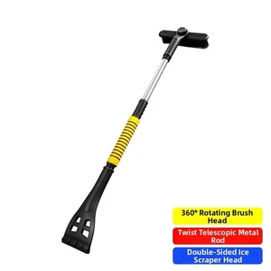 Snow Removal Tool for Cars with Telescopic Handle and Rotatable Brush Head - Picture 1 of 26