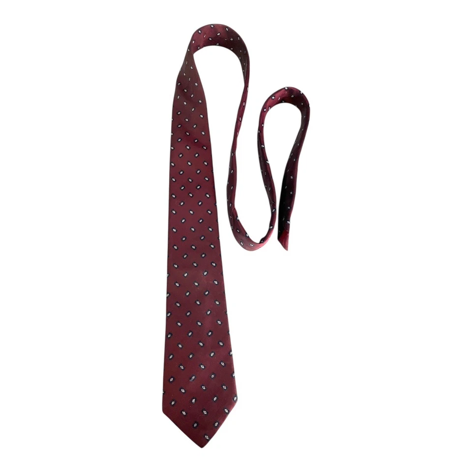 Corbata geométrica vintage USAir borgoña - Hecha en EE. UU. por Anthony Ent. – 57x3 Foto 1 de 4
