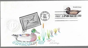 1985 Broadbill Duck Decoy FDC Shelburne VT Beery Cachet US #2138 Folk Art - Picture 1 of 1