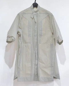 Rick Owens EDFU MAGNUM SHIRT IN PEARL Sheer short sleeve 44 Length 92cm - Picture 1 of 4