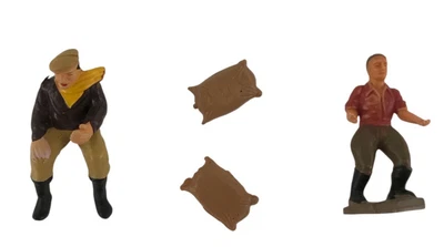 Corgi Figures Gift Set 47 67 72 Tractor Driver Labourer Sacks Ford 5000 Conveyer - Image 1 of 4