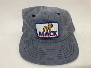 Vintage Mack Trucks Denim Stil blau Snapback Mütze Kappe Patch Logo Made in USA - Bild 1 von 3