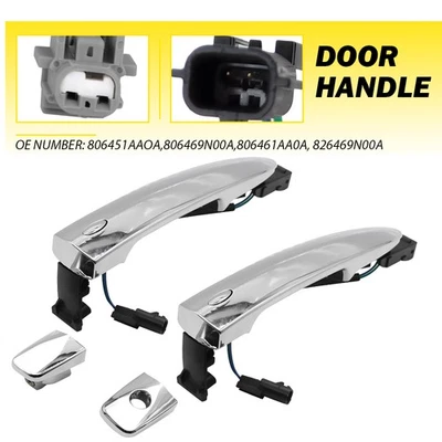 Manija de puerta delantera derecha derecha 2 piezas para Nissan Máxima Murano 2009-2014/2013-2019 Sentra Foto 1 de 4