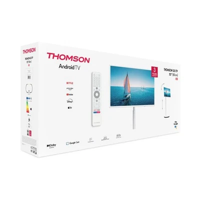 Thomson Go TV portatile 32 pollici bianco Smart TV Android batteria integrata 32 - Immagine 1 di 4