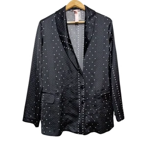 Blazer para mujer Victoria's Secret satinado de gran tamaño con lunares jacquard grande - Imagen 1 de 7
