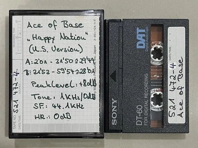 Ace Of Base - Happy Nation (U.S. Version) DAT Production Master Cassette Tape - Image 1 of 3