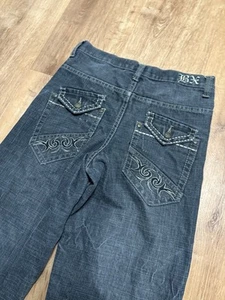 Brooklyn Express Jeans 28x27 (Boys 14) Embroidered  Edgy Streetwear Y2K Skater - Picture 1 of 10