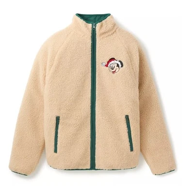 Disney Navidad Vacaciones 2025 Mickey Mouse Santa Chaqueta Polar XL ¡Nueva! Foto 1 de 4