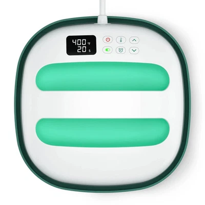 Heat Press Machine 9"x9", Portable Heat Transfer Machine for T-Shirts, Mint - Image 1 of 4