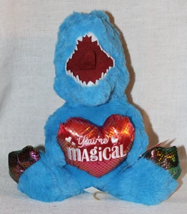 Walmart Valentines Plush Dinosaur Blue Magical Heart Stuffed Animal Plush - Picture 1 of 6