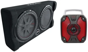 KICKER 48TRTP122 TRTP 12" 1000w Down Firing Subwoofer+Sub Enclosure Box+ROCKBOX - Picture 1 of 12