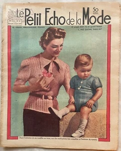 LE PETIT ECHO DE LA MODE n° 14 du 3 Avril 1938 revue ancienne féminine couture - Picture 1 of 4