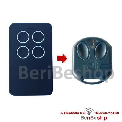 BERIBESHOP TELECOMANDO COMPATIBILE CON FADINI JUBI SMALL 433 ROLLING CODE GARAGE CANCELLO