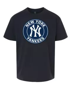 NY Yankees Graphic Logo T-Shirt, New York Baseball Unisex Short Sleeve, - Picture 1 of 6