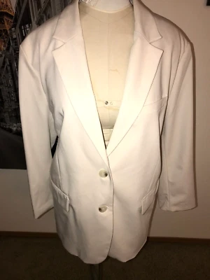 H&M NWT CREAM SINGLE BREASTED OVERSIZED 2 BUTTON BLAZER SIZE XXL - Изображение 1 из 3