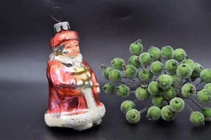 Hand Painted 1950s VTG russian Christmas Glass Ornament toy xMas Snow Maiden old - Picture 1 of 20