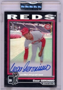 2004 Topps Retired Signature Edition Cesar Geronimo Refractor Auto /25 #TA-CG - Bild 1 von 2