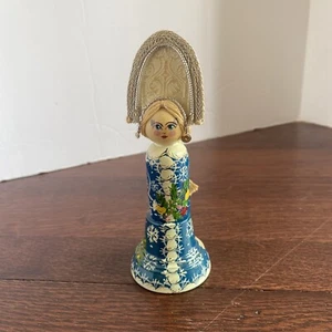 Hand Painted Brass Collectible Bell *RARE* Winter Bunny Christmas - Picture 1 of 14