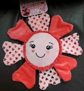 Bow Wow Pet 11" Squeaky Pink Flower Dog Toy w/Full Body Squeaker & Crinkle New - Picture 1 of 3