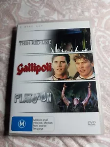 THE THIN RED LINE./GALLIPOLI./PLATOON. Dvd.3 Disc Set.VERY gc.Reg 4 - Picture 1 of 4