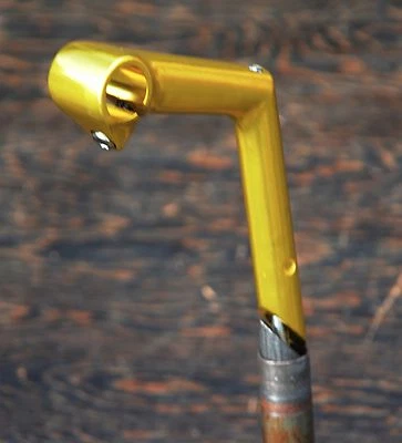 Yellow Cruiser Bike Riser STEM 1" Handlebars Fork Vintage Schwinn Bicycle 22.2mm - Image 1 of 4
