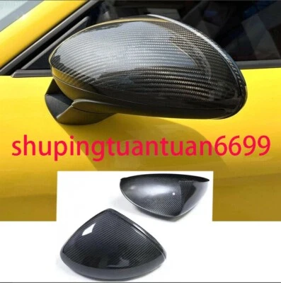 Tapas de cubierta de espejos retrovisores laterales de fibra de carbono para Porsche 718 Boxster Cayman 2016-2023 Foto 1 de 4