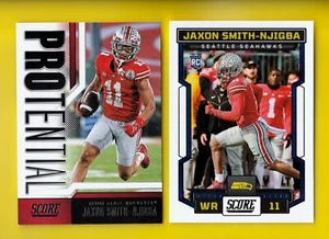 2023 Score 348 Jaxon Smith Njigba RC + Protential 10 Seahawks Rookie WR 2 Cards - Picture 1 of 1