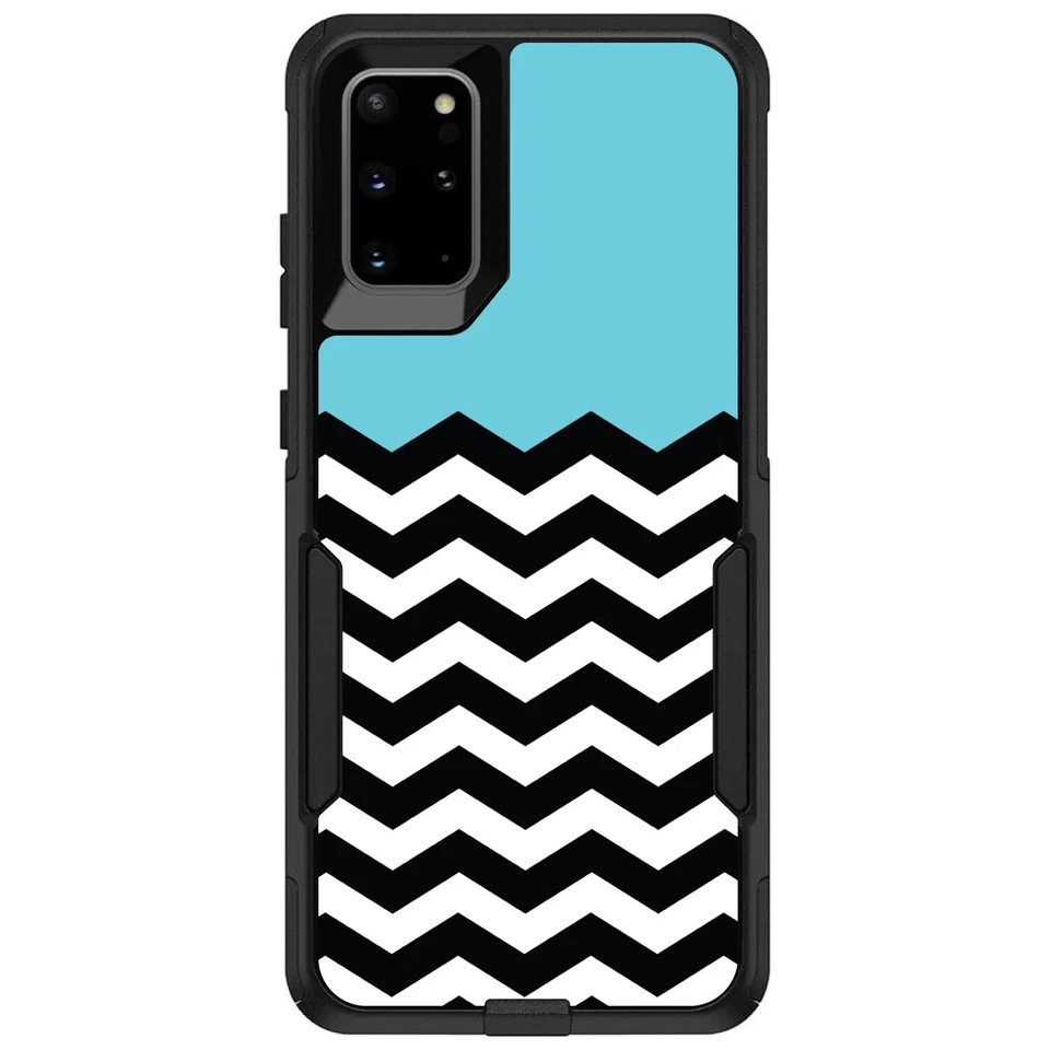 OtterBox Commuter for Galaxy S (Choose Model) Black White Blue Chevron - Imagem 1 de 1