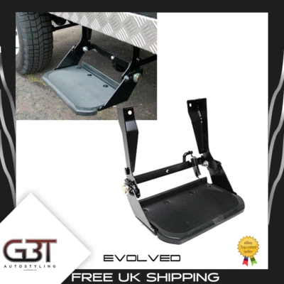 LAND ROVER DEFENDER 90 TABLA DE CORRER LATERAL NEGRA DE ALTA RESISTENCIA PASO DE PIE X1 Foto 1 de 4