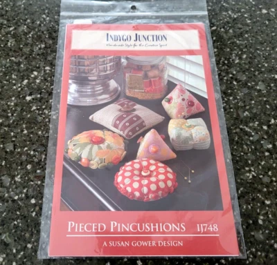 Pieced Pincushions Susan Gower Indygo Junction #IJ748 Pattern UNCUT - Image 1 of 2
