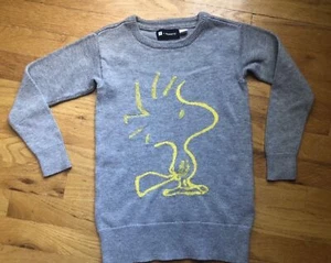 Gap size s 6-7 Grey Peanuts Woodstock long grey sweater - Picture 1 of 4