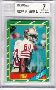 1986 Topps #161 Jerry Rice RC BGS 7 NEAR-MINT - Picture 1 of 1