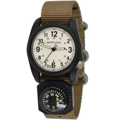 BERTUCCI DX3 Compass Watch #11104 Stone Dial - Coyote Nylon Band - Image 1 of 4
