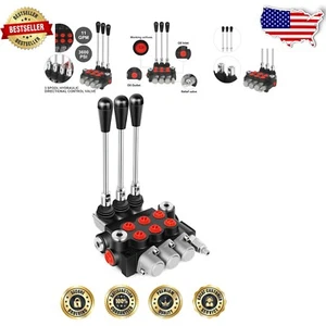 Compact 11 GPM Hydraulic Control Valve - 3 Spool with Spring Return for Tractors - Picture 1 of 11