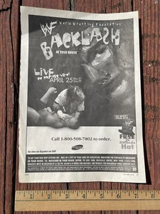 WWF WWE Backlash 1999 Mankind Mick Foley Ad Clipping - Bild 1 von 1