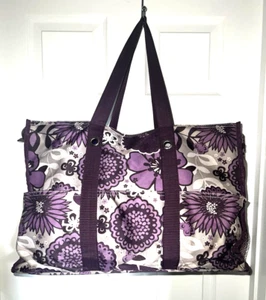 Thirty One Purple Awesome Blossom Large Organizing Tote Bag Zip Top 19"x7.5"x12" - Bild 1 von 8