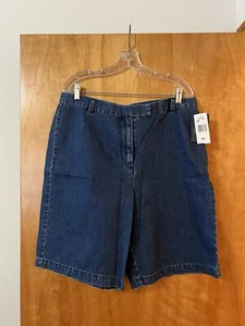 Lauren Jeans Co. Ralph Lauren Women's Blue Denim Jean Shorts NWT Size 16 Vintage - Picture 1 of 13