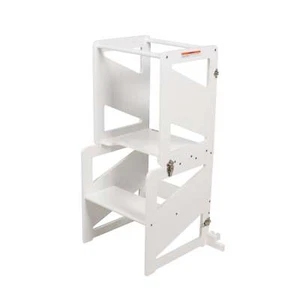 Childcare Wooden 2-in-1 Convertible Learning Tower With Desk Mode - White - Picture 1 of 14