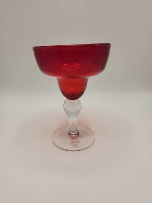 Artland "Iris Ruby" 6 5/8 Inch Margarita Glass - Mint Condition  - Image 1 of 3