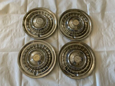 1958 1959 Cadillac Hubcaps Wheel Covers Hub Cap Chrome Eldorado Fleetwood 60  - Image 1 of 4