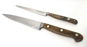 Rare! 2 Vintage Henckels Friodur Inox Zwillingswerk Knife Germany Chef Kitchen - Picture 1 of 12