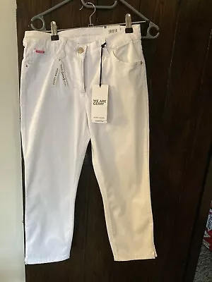 Gerry Weber white capri trousers, slim fit, size 8, new with tags - Image 1 of 3